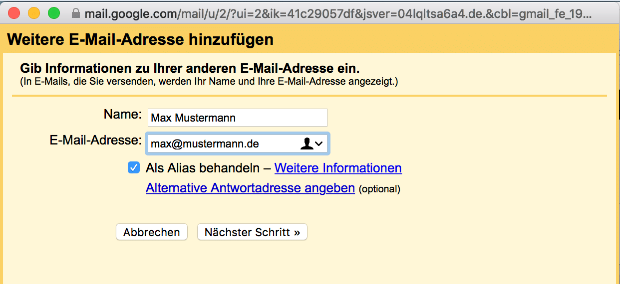 Anleitung wie du mit Gmail andere Email-Konten abrufst 3