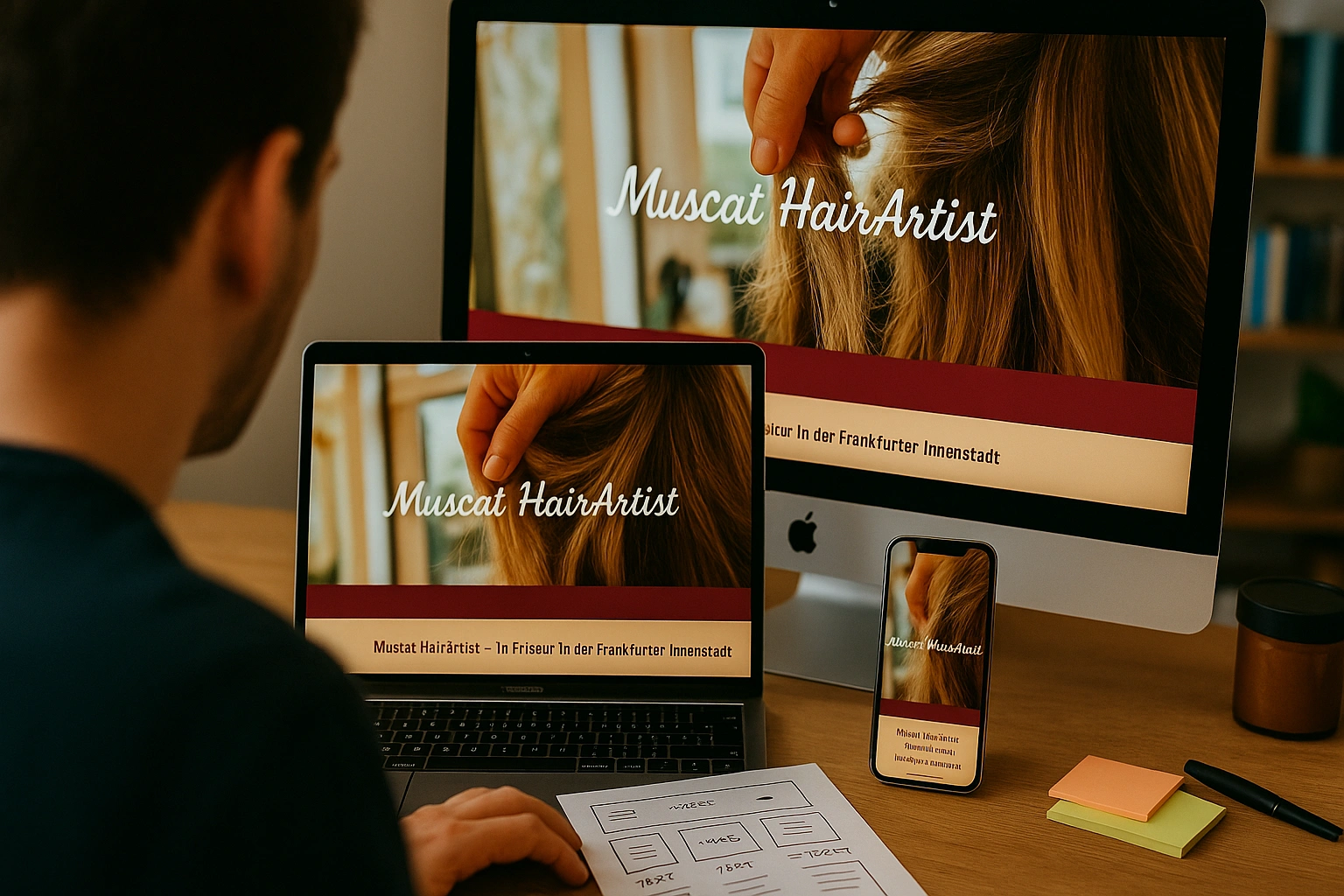 Eine neue Webseite für Friseursalon Muscat HairArtist vom Marketing Concierge