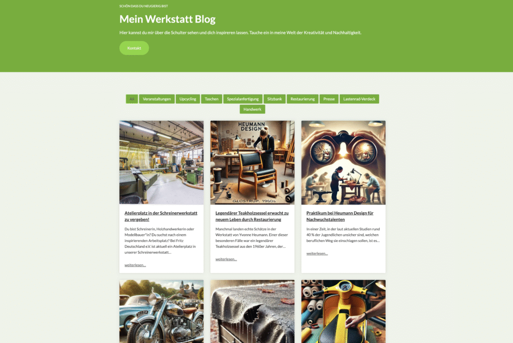 Heumann Design: Die neue Webseite als Basis für mehr Sichtbarkeit 2 Blogbeiträge bei Heumann Design