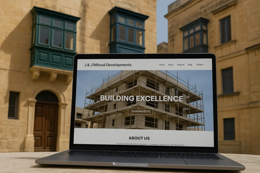 Maltesische Baufirma bekommt neue Webseite aus Frankfurt 2 neue Webseite und Blog für eine Baufirma in Malta