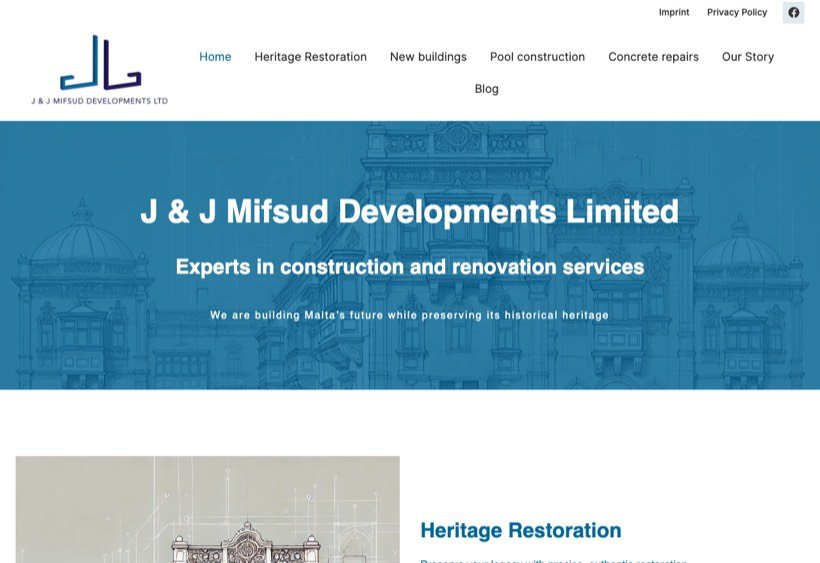 Marketing Concierge Frankfurt – Webseiten &Amp; Marketing Beratung 5 Vorschau der Webseite JJ Mifsud Developments